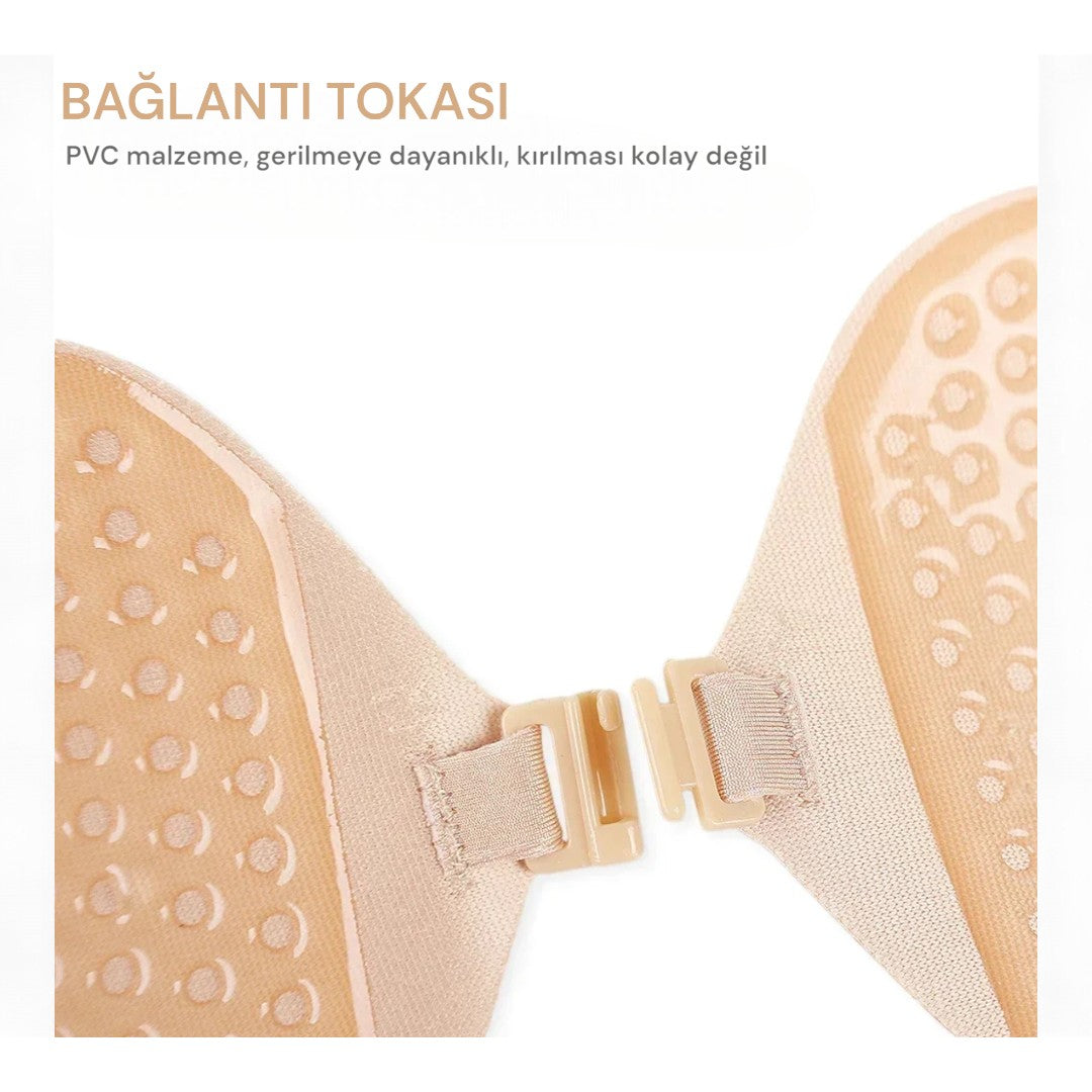 Airzzy Allure™ Önden Klipsli Push-up Özellikli Askısız Gögüs Dikleştirici Sütyen