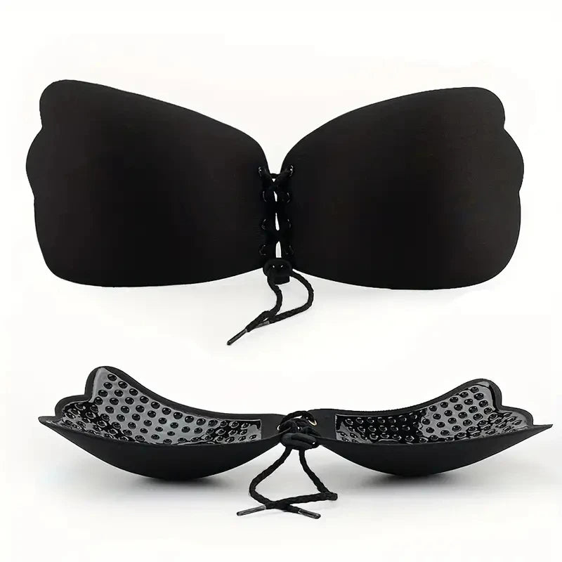 Airzzy Allure™ Önden İpli Push-up Özellikli Askısız Göğüs Dikleştirici Sütyen