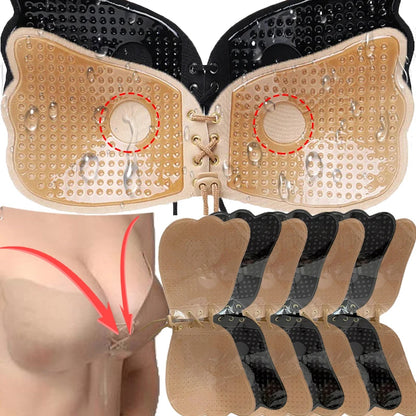 Airzzy Allure™ Önden İpli Push-up Özellikli Askısız Göğüs Dikleştirici Sütyen