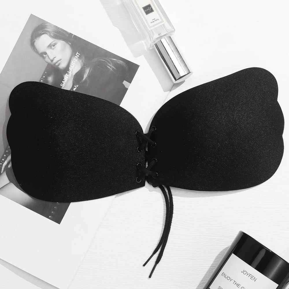 Airzzy Allure™ Önden İpli Push-up Özellikli Askısız Göğüs Dikleştirici Sütyen
