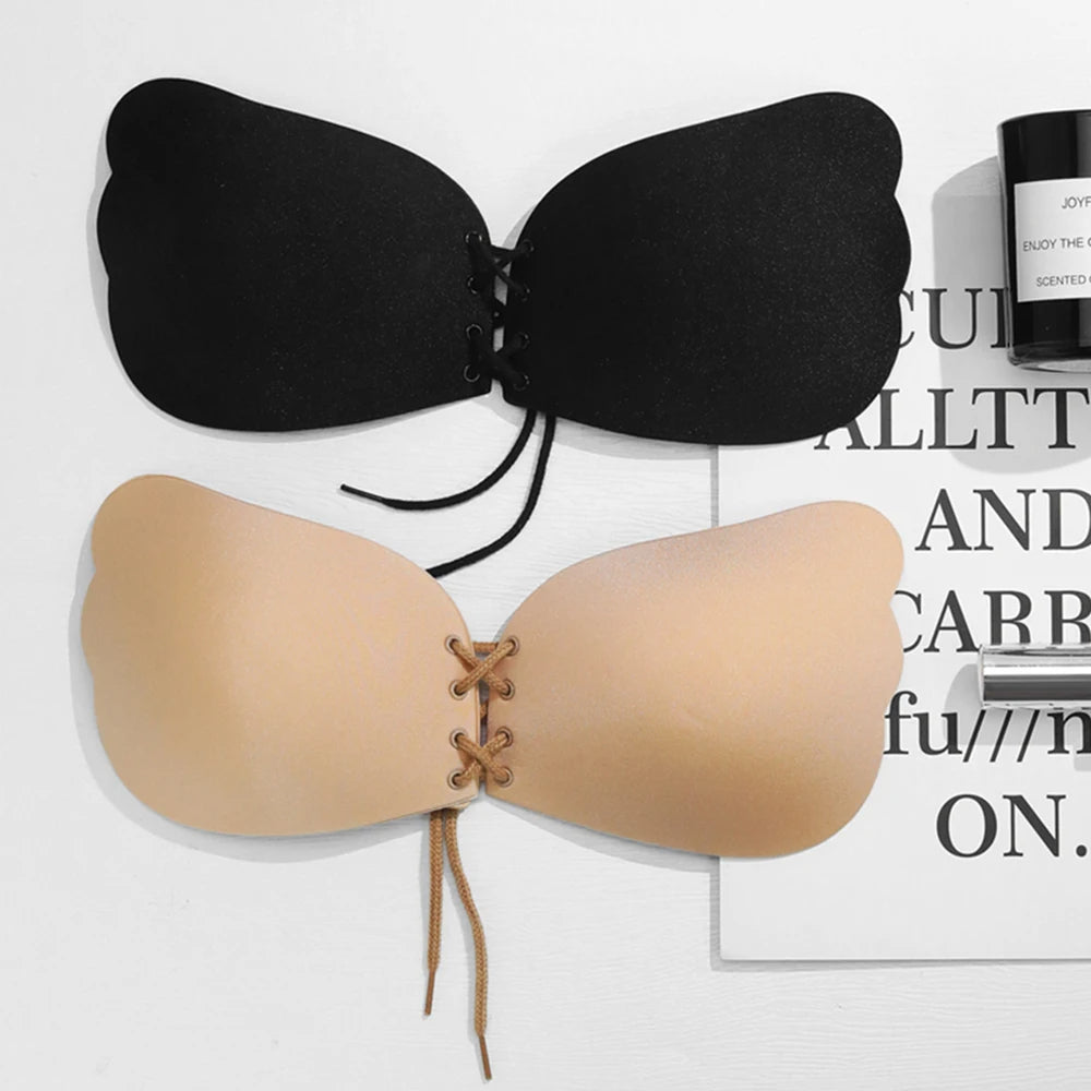 Airzzy Allure™ Önden İpli Push-up Özellikli Askısız Göğüs Dikleştirici Sütyen