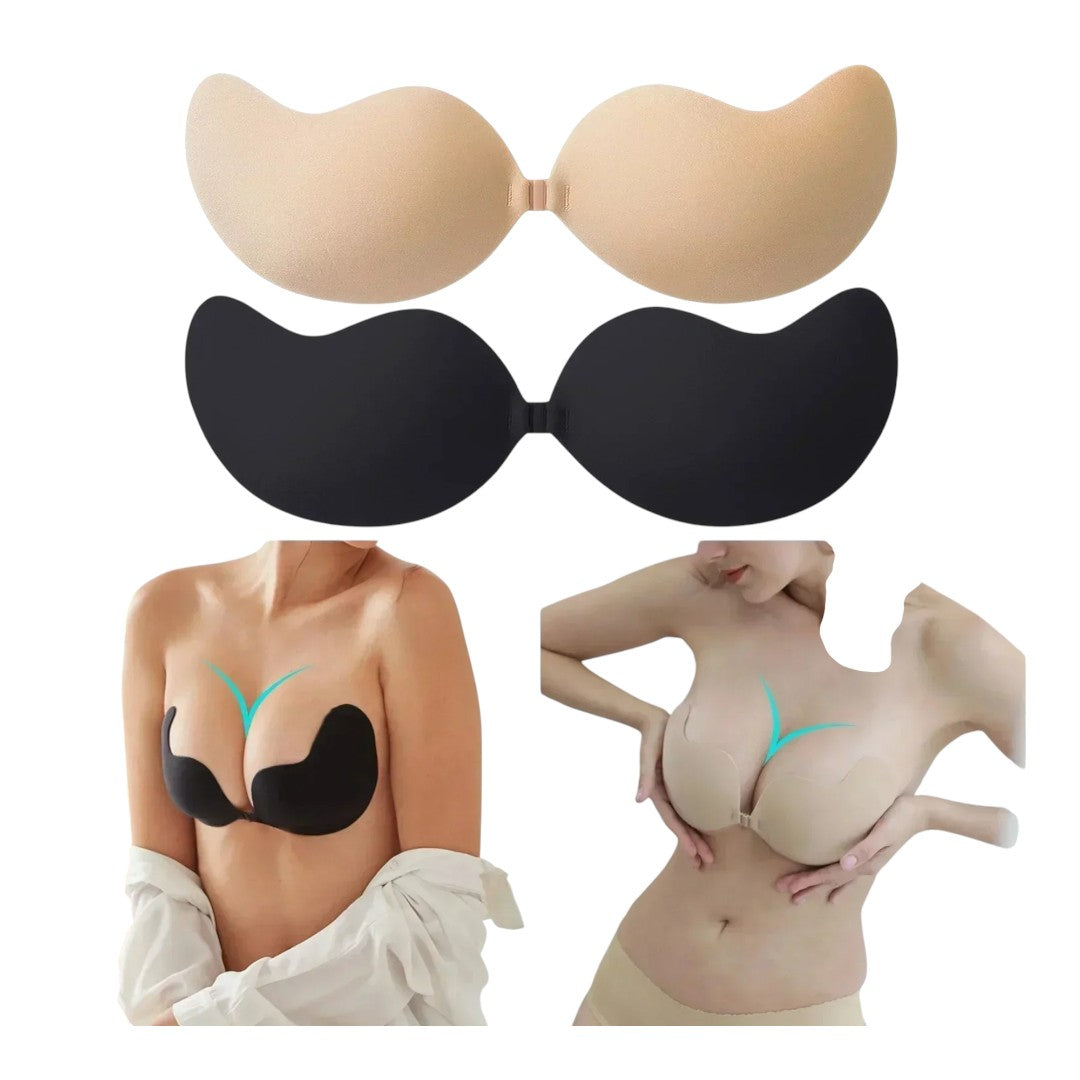 Airzzy Allure™ Önden Klipsli Push-up Özellikli Askısız Gögüs Dikleştirici Sütyen